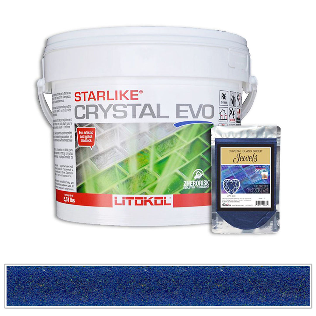 Lapis Blue Starlike Crystal Evo 700 Epoxy Tile Grout