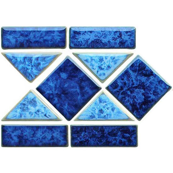 Sapphire Blue 6" x 13" 3/4  Waterline Pool Tile