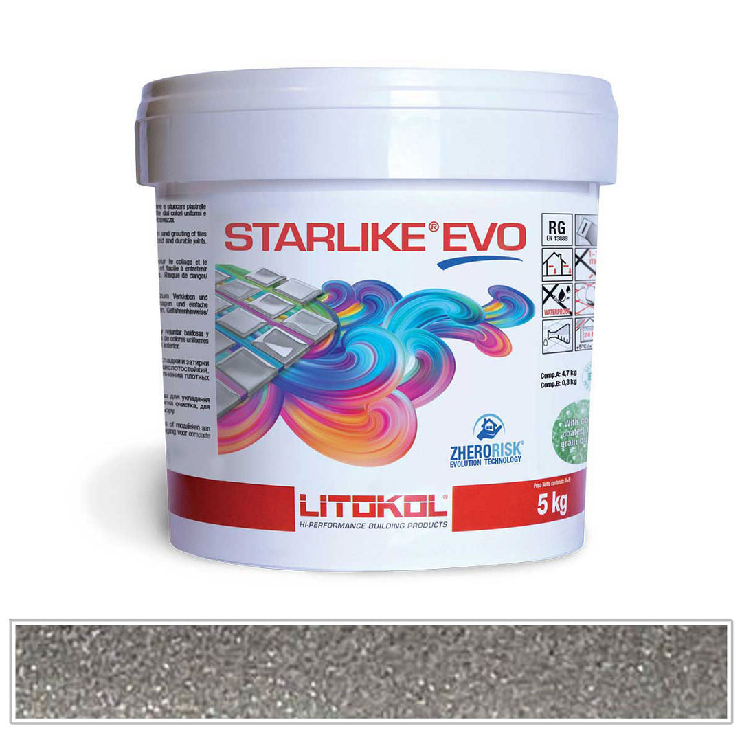 Litokol Starlike EVO 125 Gray Cement Tile Grout by AquaTiles