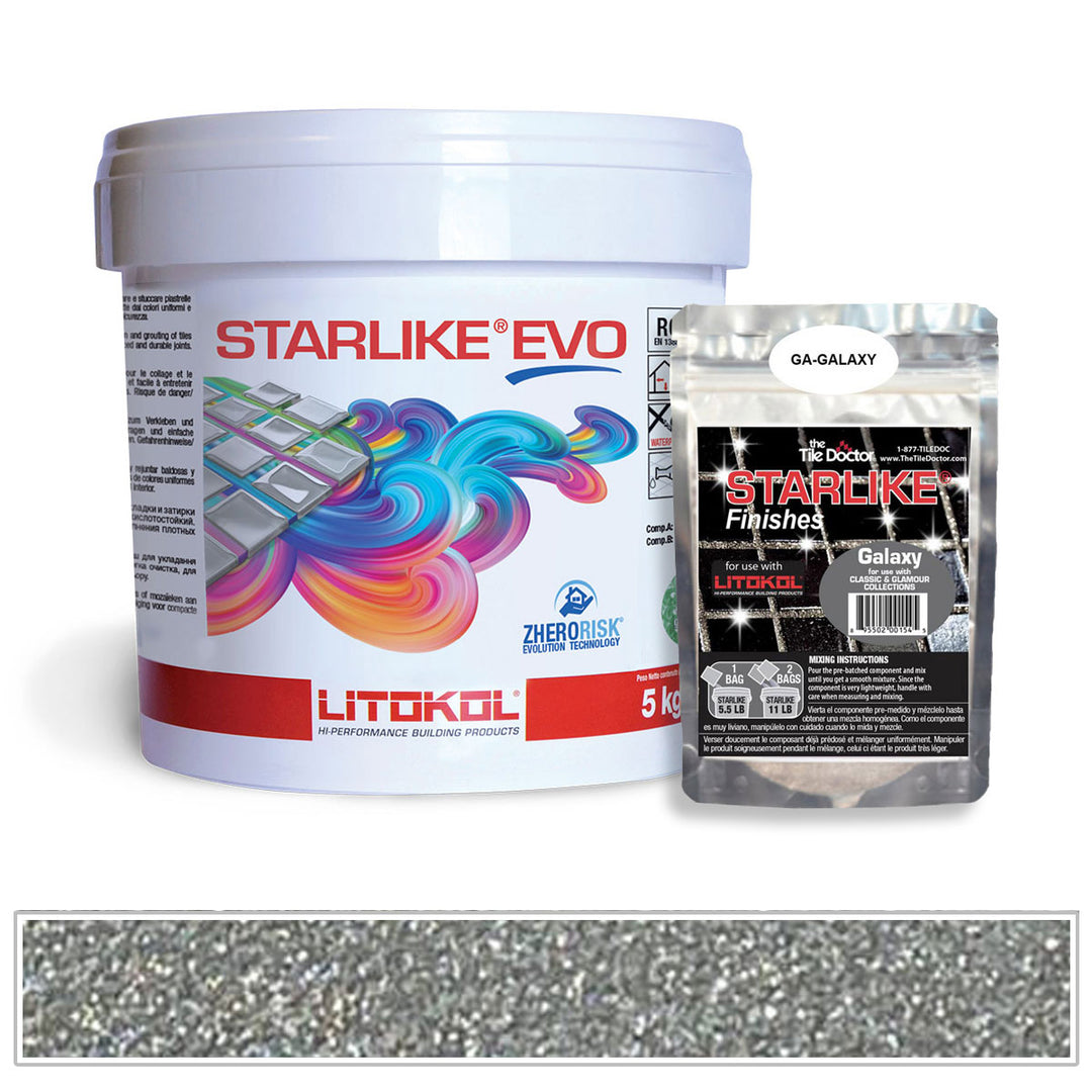 Litokol Starlike EVO 130 Slate Grey Galaxy Shimmer Tile Grout by AquaTiles