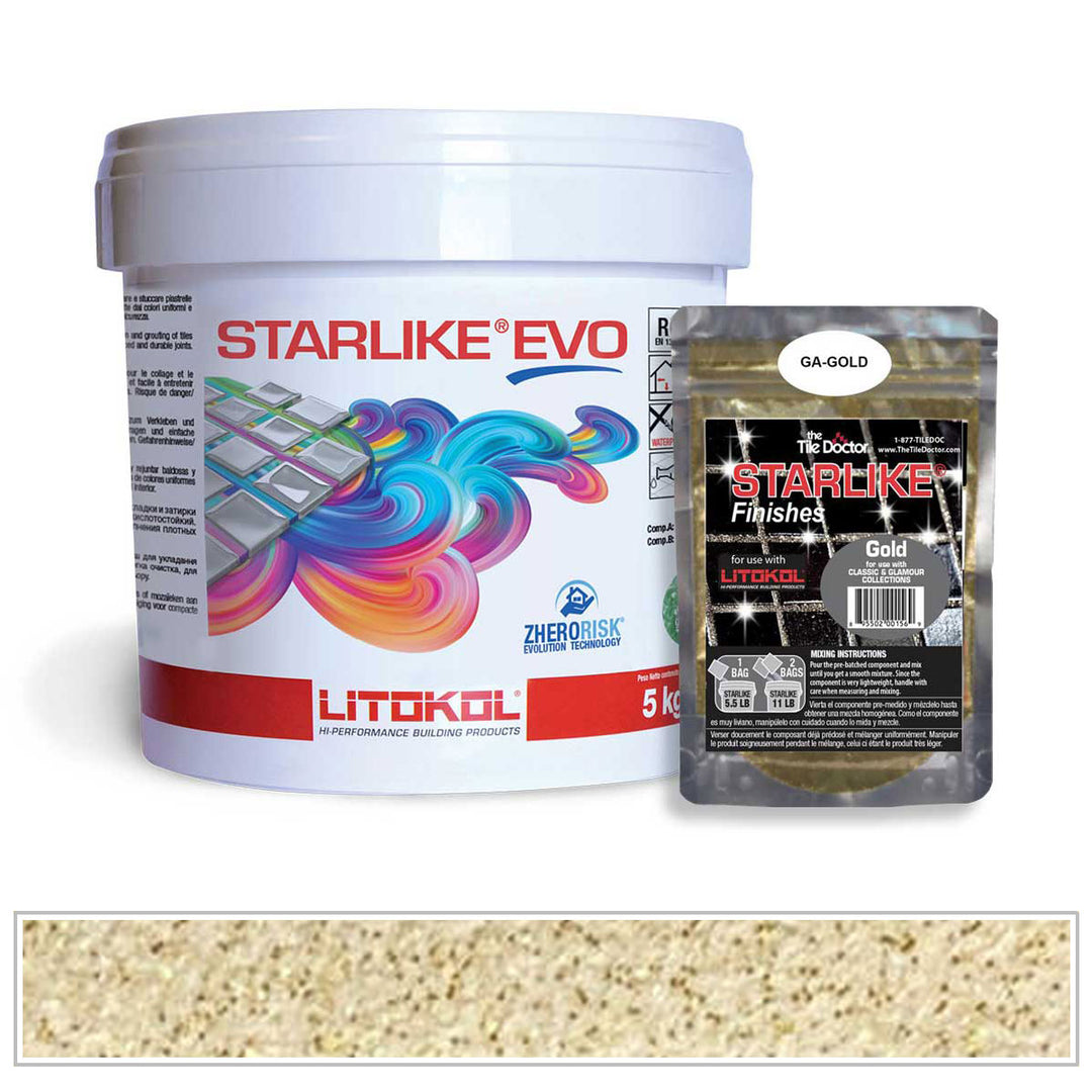 Litokol Starlike EVO 205 Travertine Gold Shimmer Tile Grout by AquaTiles
