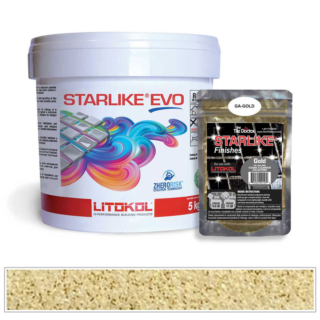Litokol Starlike EVO 208 Sand Gold Shimmer Tile Grout by AquaTiles
