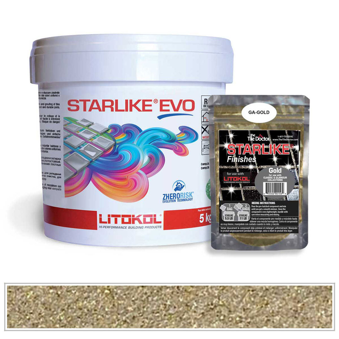 Litokol Starlike EVO 215 Turtle Dove Gold Shimmer Tile Grout by AquaTiles
