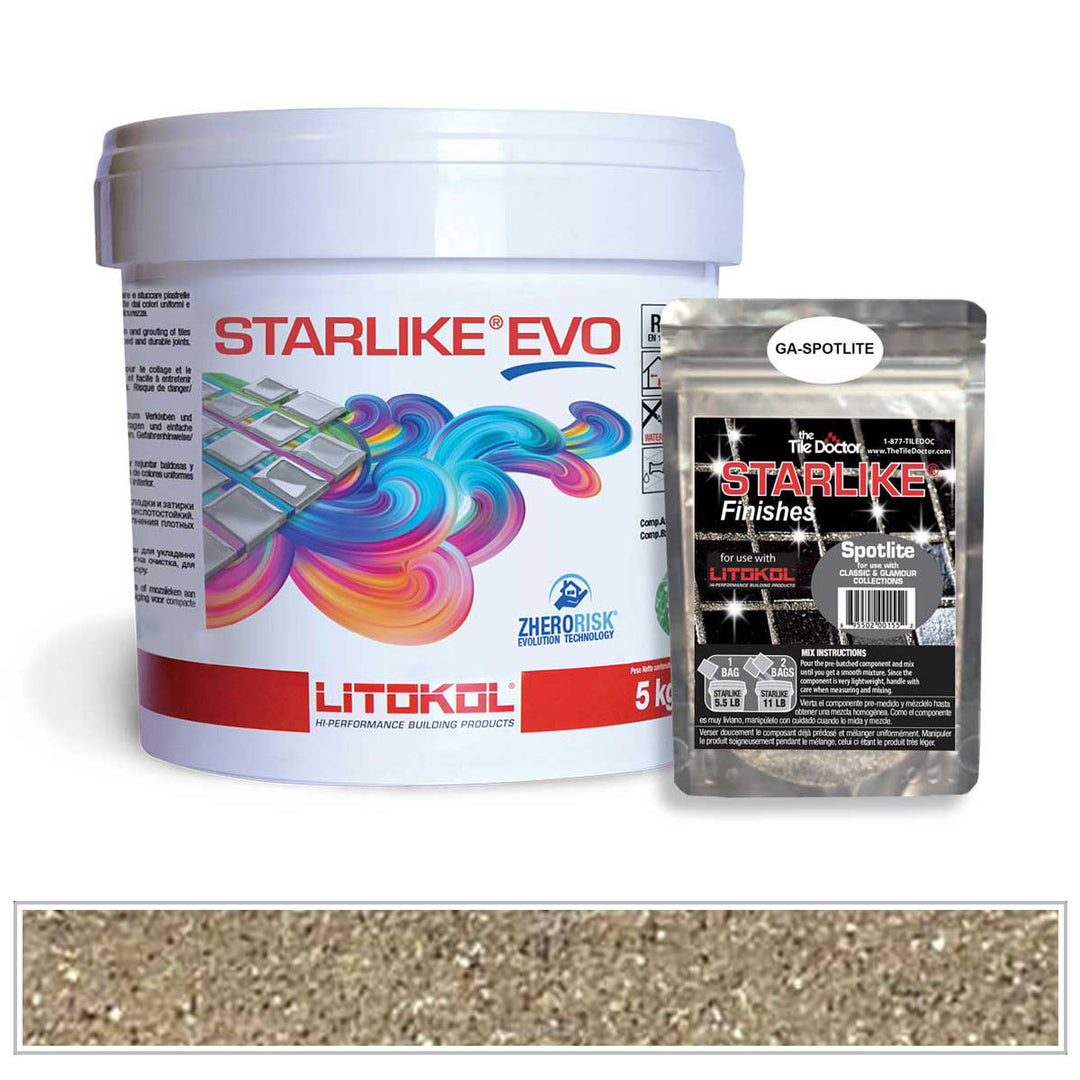 Litokol Starlike EVO 225 Tobacco Spotlight Shimmer Tile Grout by AquaTiles