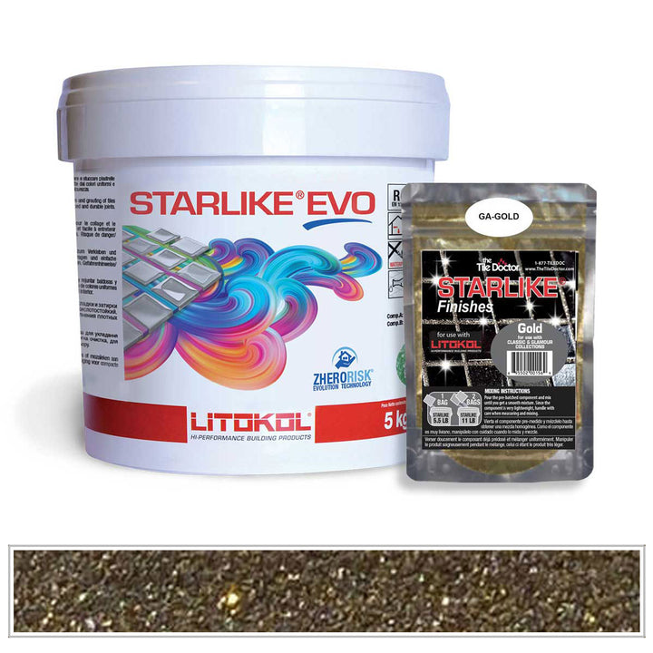 Litokol Starlike EVO 235 Coffee Gold Shimmer Tile Grout by AquaTiles