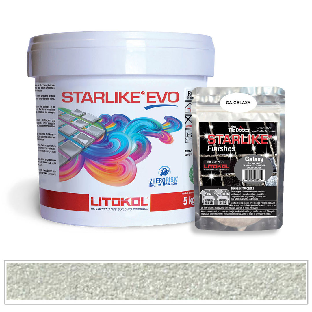 Litokol Starlike EVO 300 Pastel Blue Galaxy Shimmer Tile Grout by AquaTiles