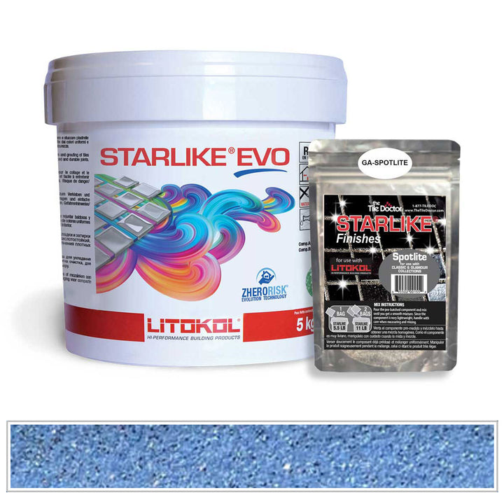 Litokol Starlike EVO 330 Aviation Blue Spotlight Shimmer Tile Grout by AquaTiles