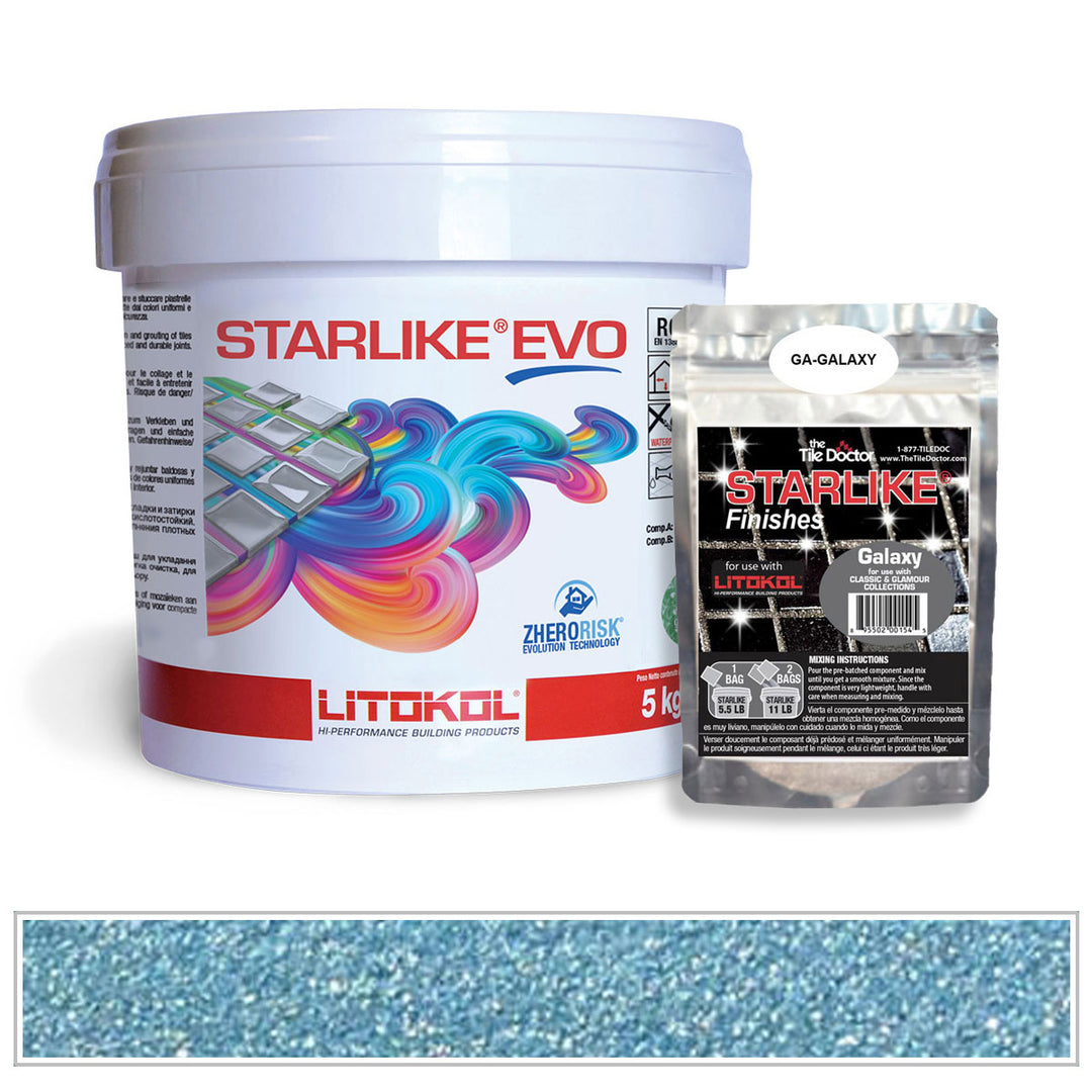 Litokol Starlike EVO 340 Denim Blue Galaxy Shimmer Tile Grout by AquaTiles