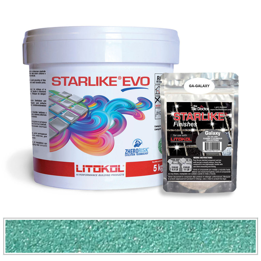 Litokol Starlike EVO 410 Emerald Galaxy Shimmer Tile Grout by AquaTiles