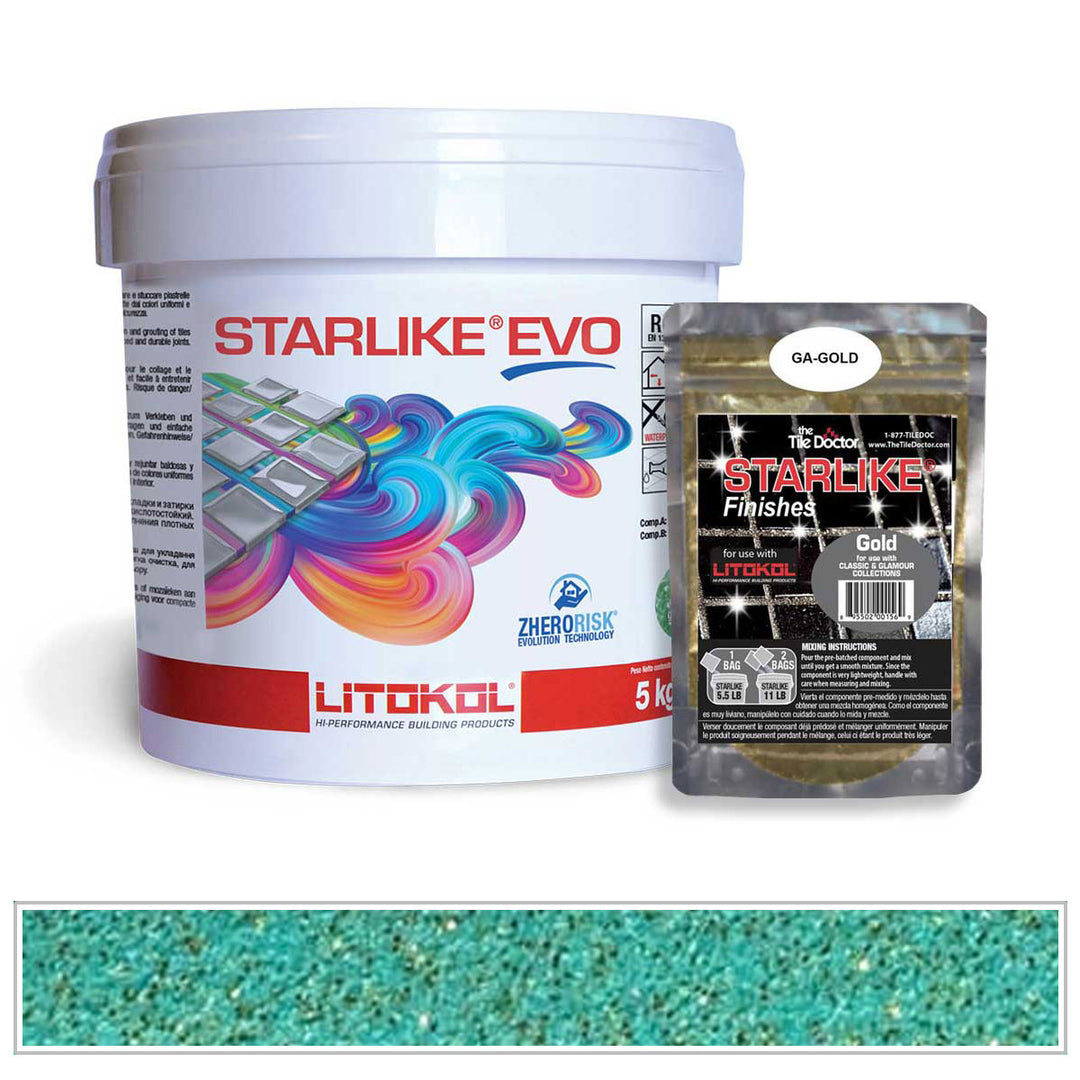 Litokol Starlike EVO 410 Emerald Gold Shimmer Tile Grout by AquaTiles