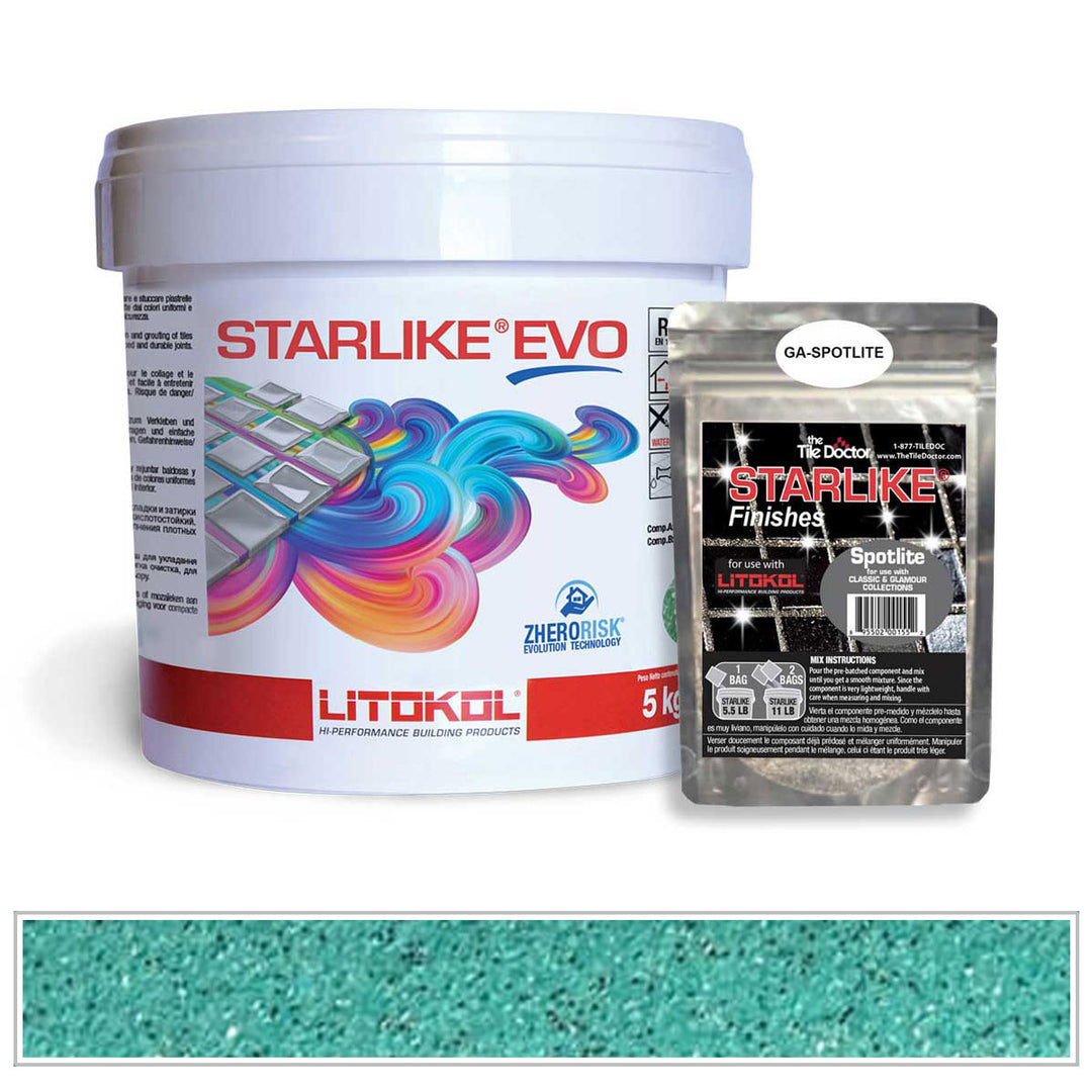 Litokol Starlike EVO 410 Emerald Spotlight Shimmer Tile Grout by AquaTiles