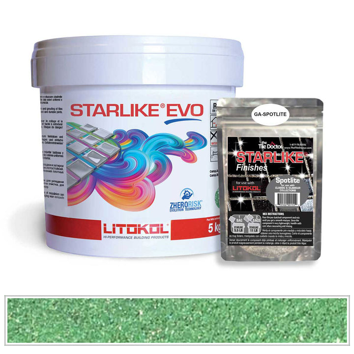 Litokol Starlike EVO 420 Pine Green Spotlight Shimmer Tile Grout by AquaTiles