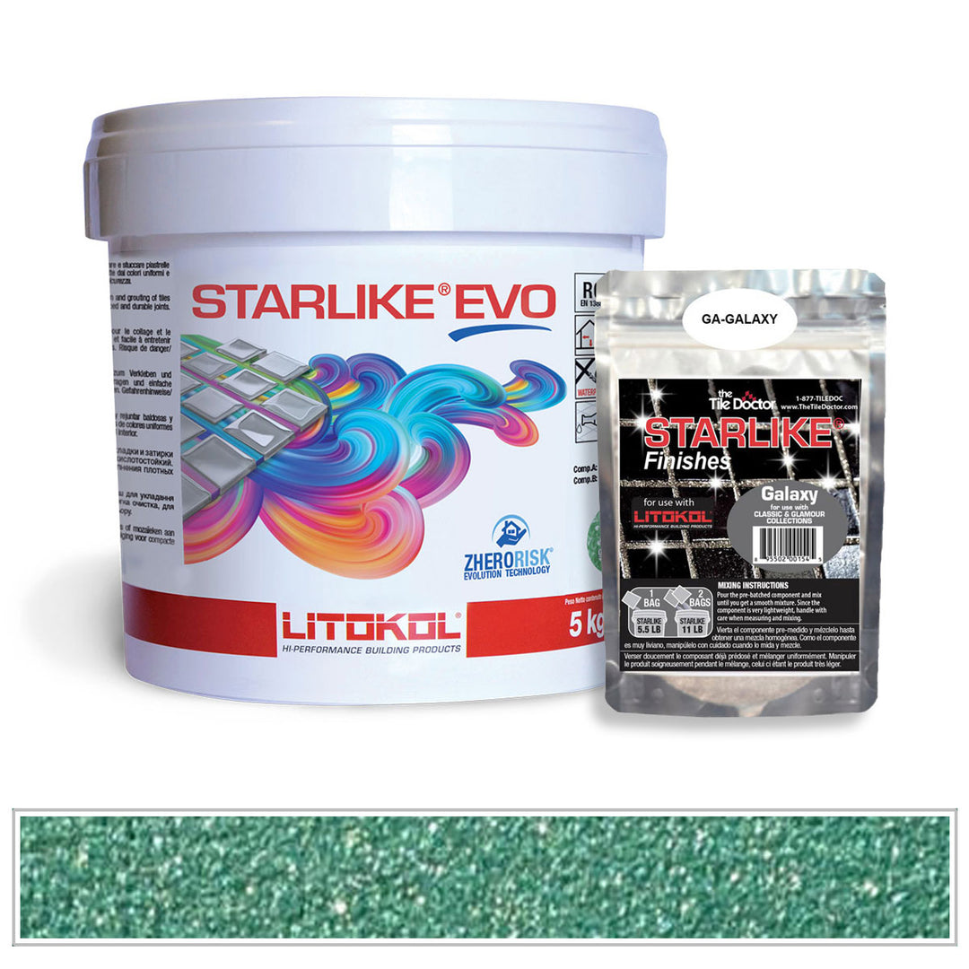 Litokol Starlike EVO 430 Green Grass Galaxy Shimmer Tile Grout by AquaTiles