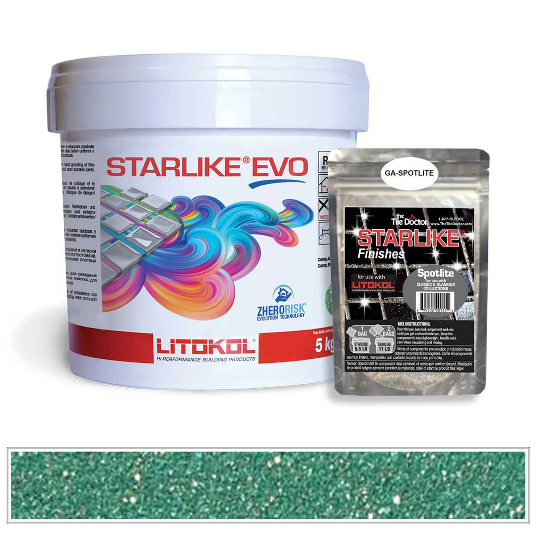 Litokol Starlike EVO 430 Green Grass Spotlight Shimmer Tile Grout by AquaTiles