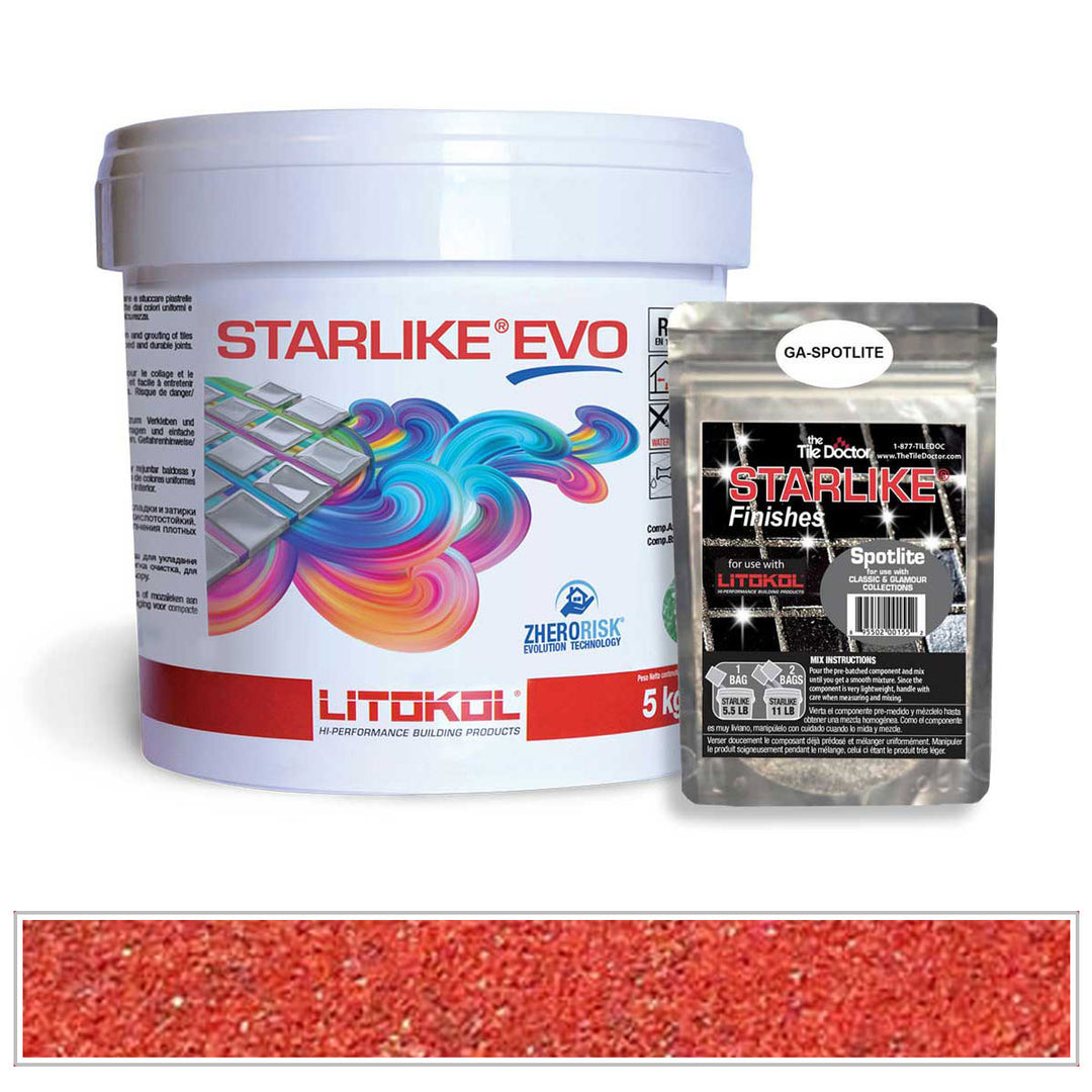 Litokol Starlike EVO 550 East Red Spotlight Shimmer Tile Grout by AquaTiles