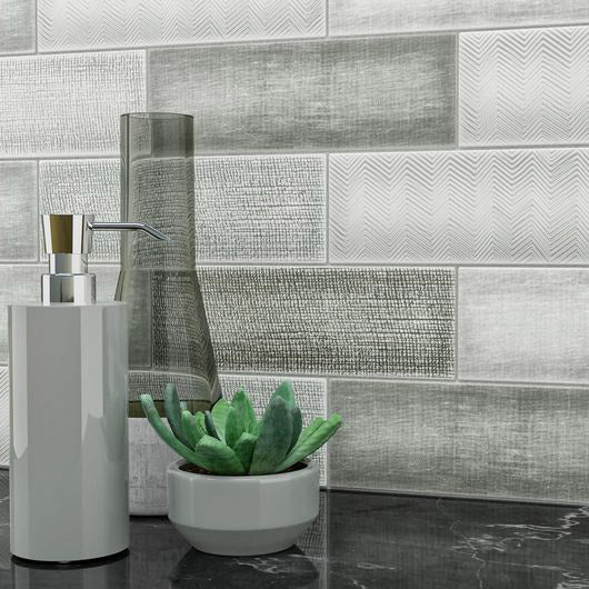 Loft Gray Backsplash Kitchen Ceramic Tiles