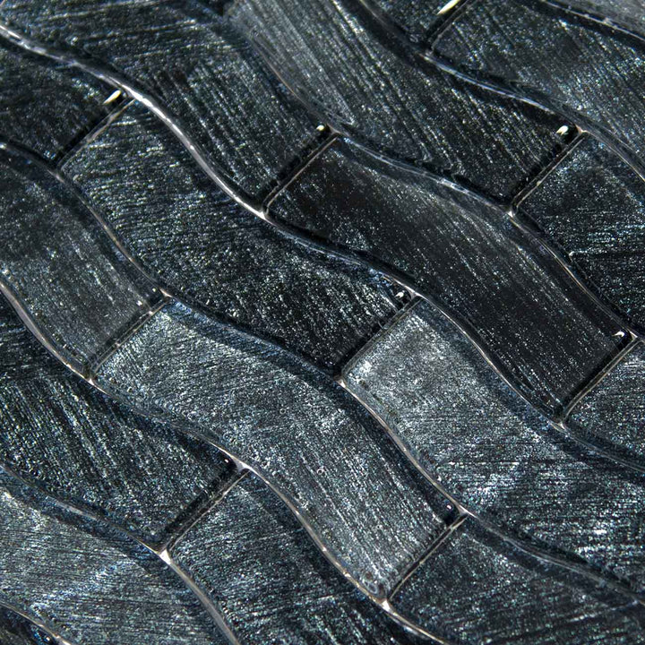 Midnight Current Field 1x4 Glass Tile