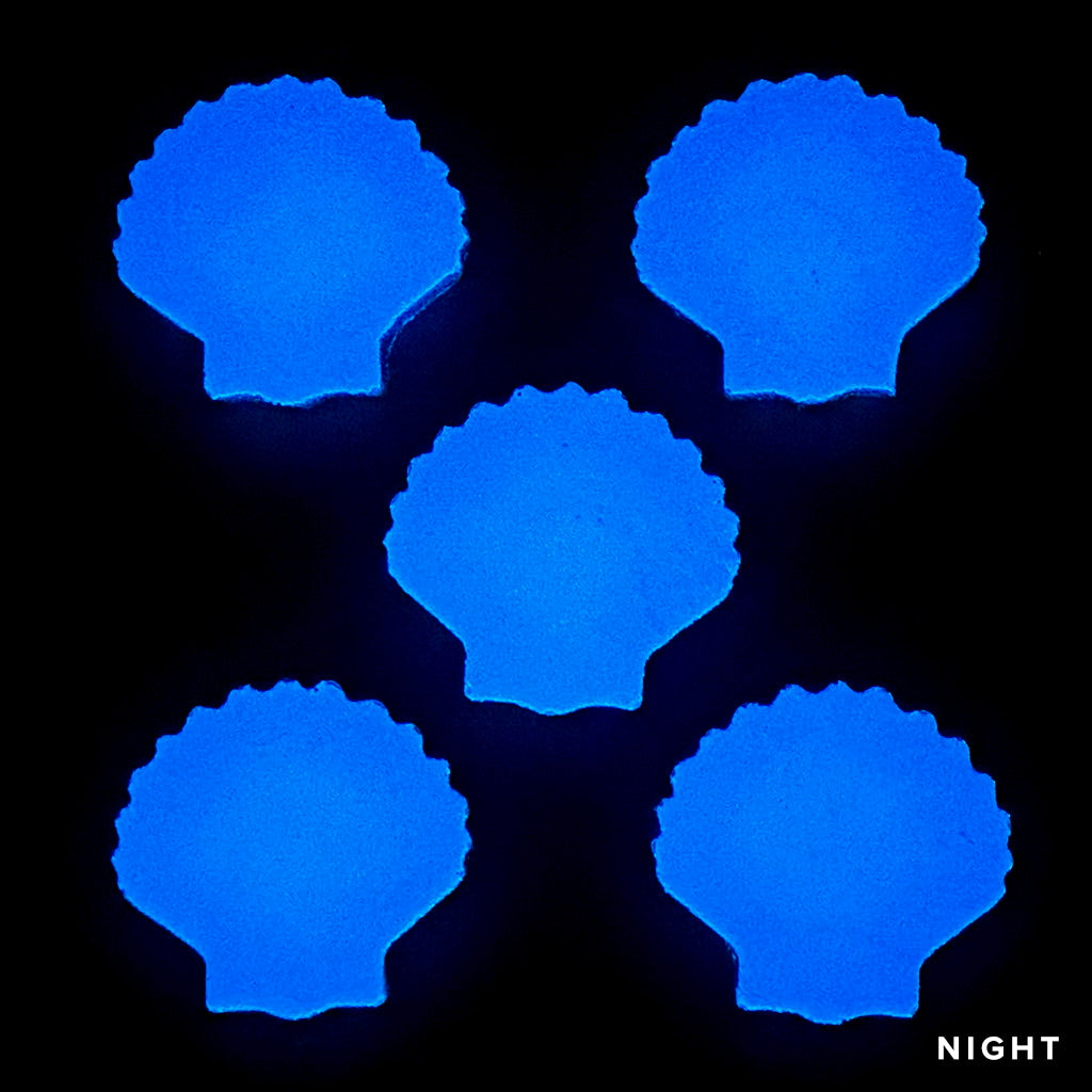 Mini Scallop Shells Step Marker Glow in the Dark Pool Mosaics – AquaTiles