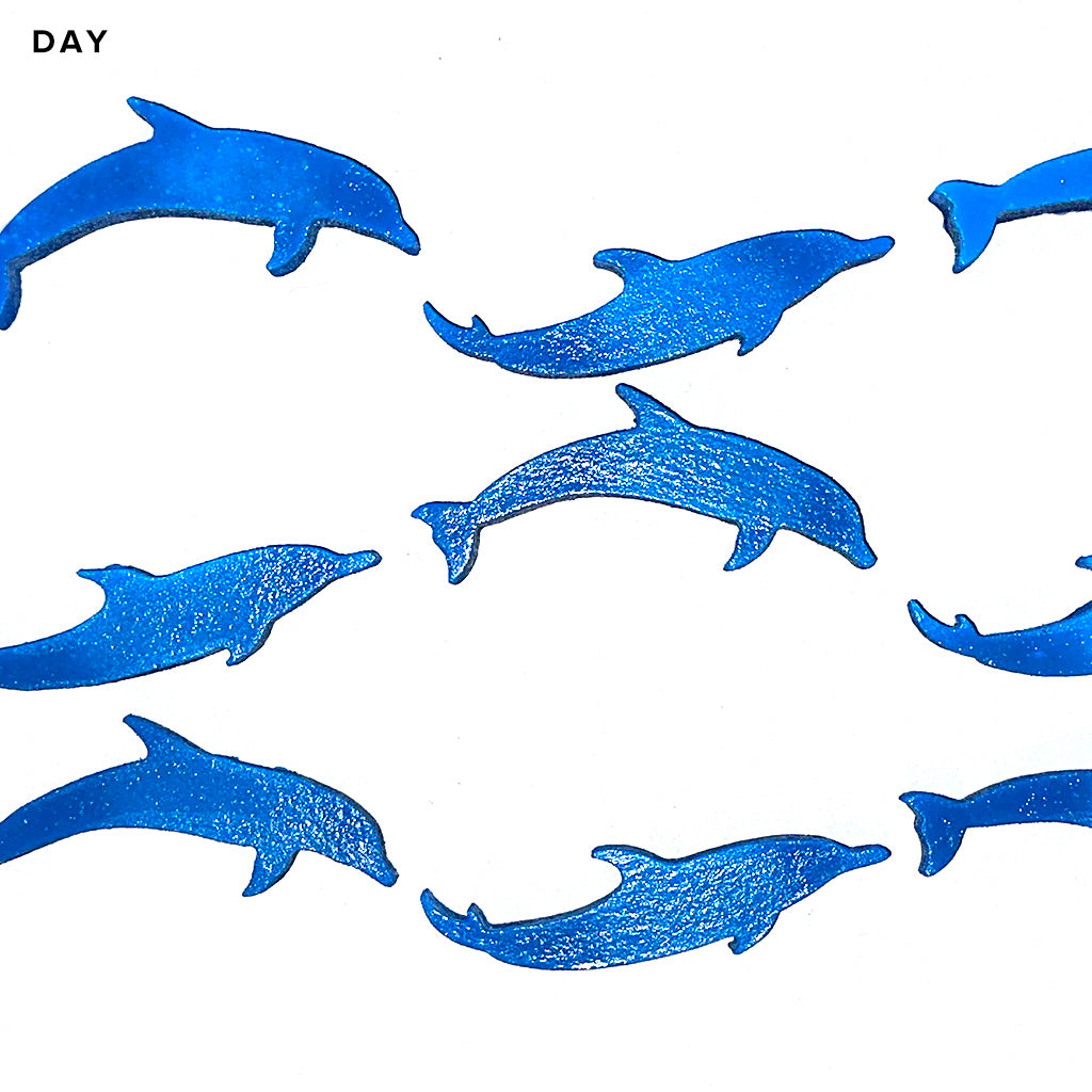 Mini Wave Dolphins Step Liners Glow in the Dark Pool Mosaics – AquaTiles