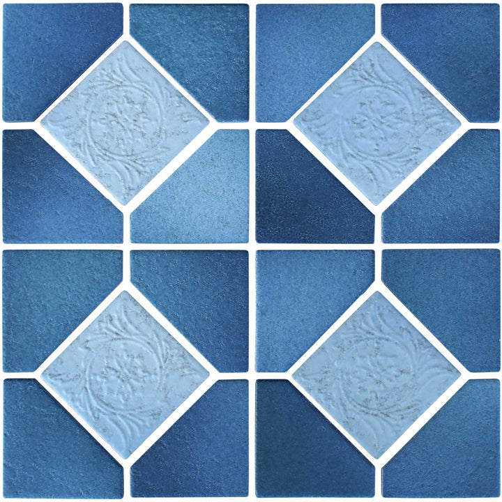 Nature Blue 6X6 Decorative Waterline Porcelain Tile