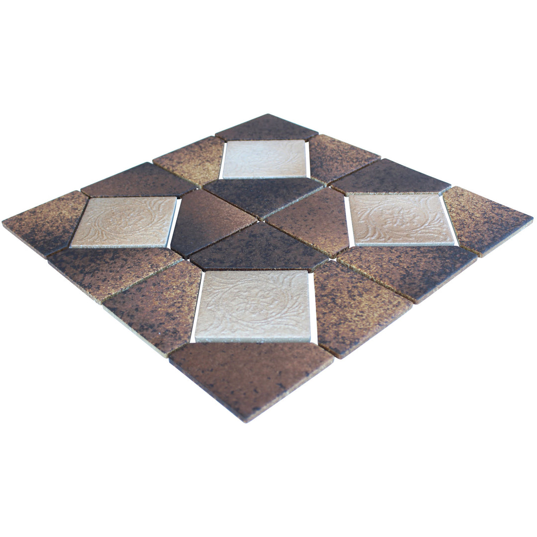 Nature Brown 6x6 Decorative Waterline Porcelain Tile