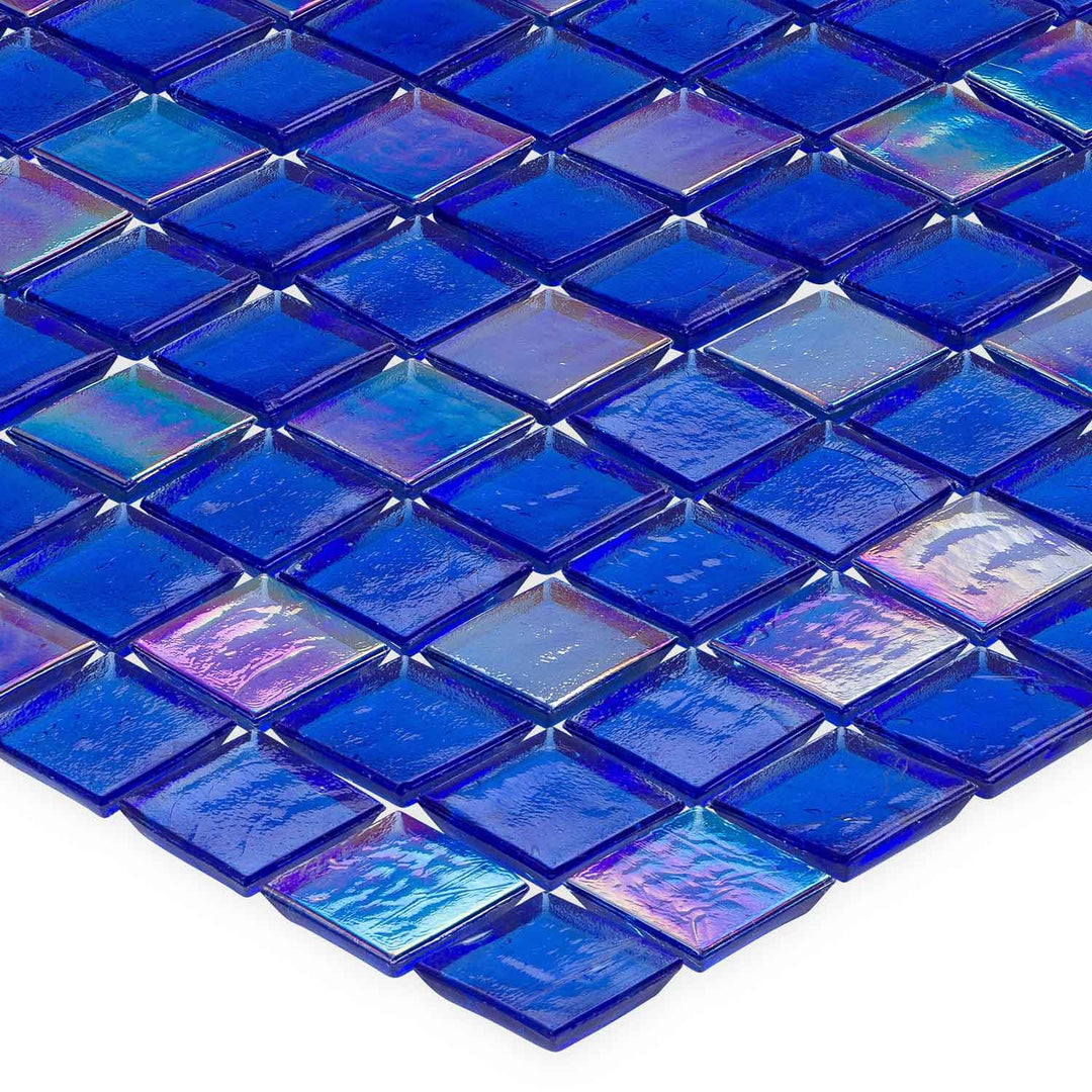 Pacific City 1" x 1" Iridescent Glass Tile