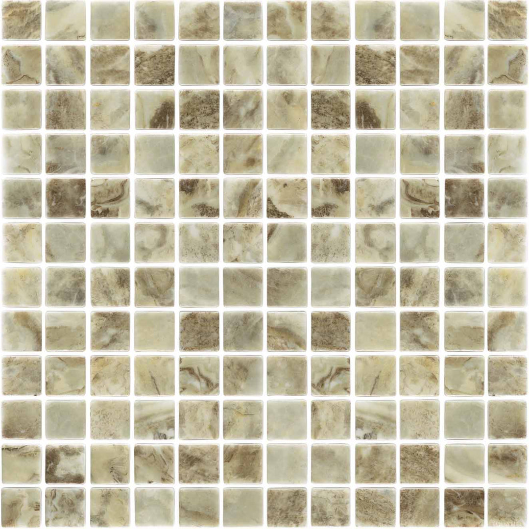 Papua Brown 1x1 Glass Pool Tile