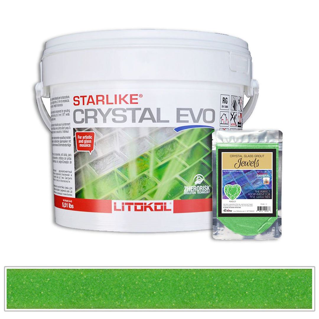 Peridot Green Starlike Crystal EVO 700 Epoxy Tile Grout