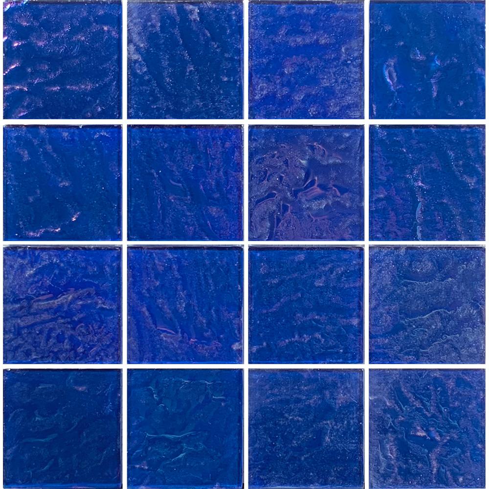 Piazza Cobalt Blue 3x3 Glass Tile