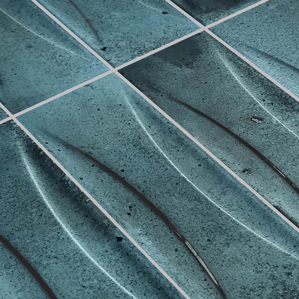 Prussian Blue Relief 3x12 Linear Porcelain Tile