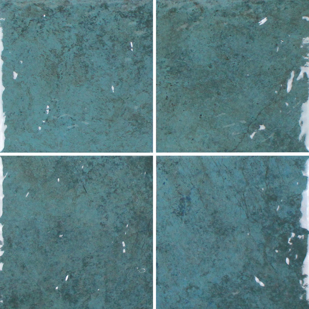 6x6 Aquatica Reef Series porcelain pool tile with rich jade green tones and subtle natural texture
