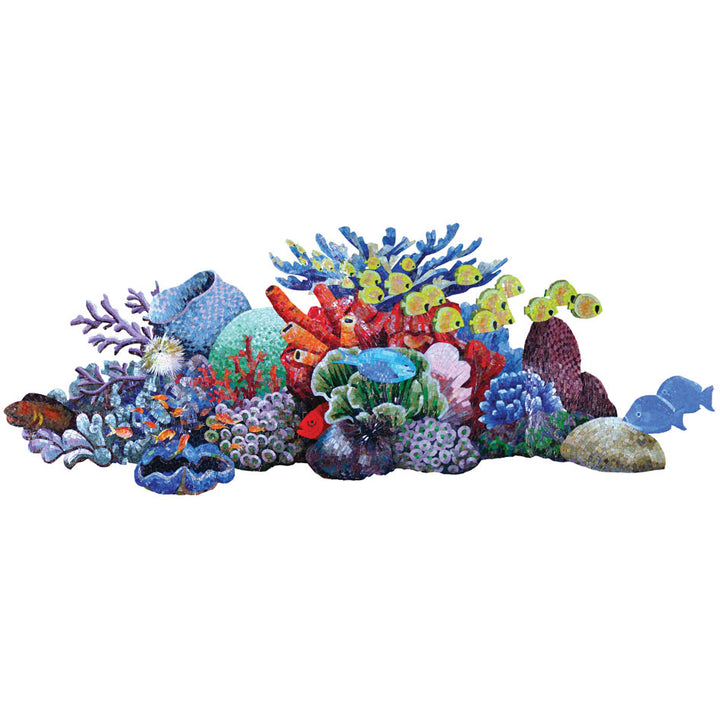 Reef Scene Glass Pool Mosaic