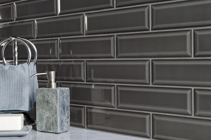 Sable Gray 3x9 Backsplash Subway Shower Ceramic Tile