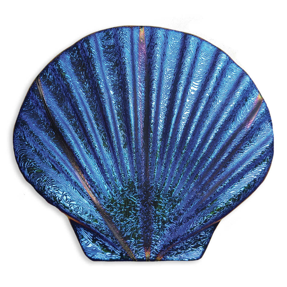 Sapphire Seashell Pool Step Marker Mosaic