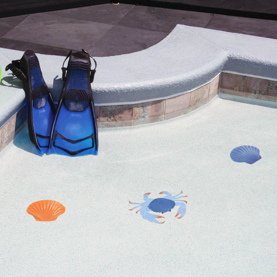 Seashell Light Blue Pool Mosaic – AquaTiles