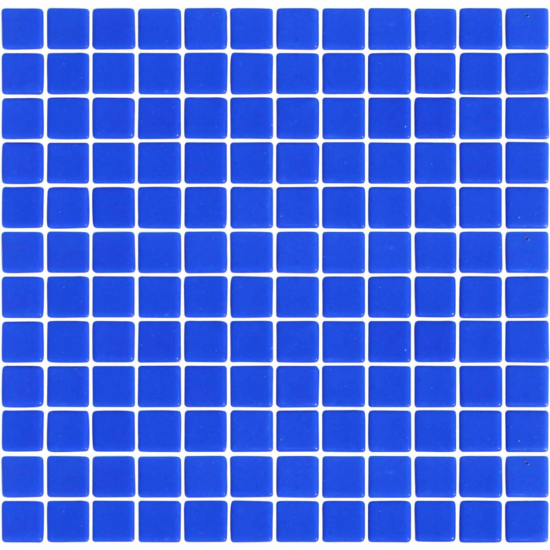 Solid Royal Blue 1" x 1" Glass Tile