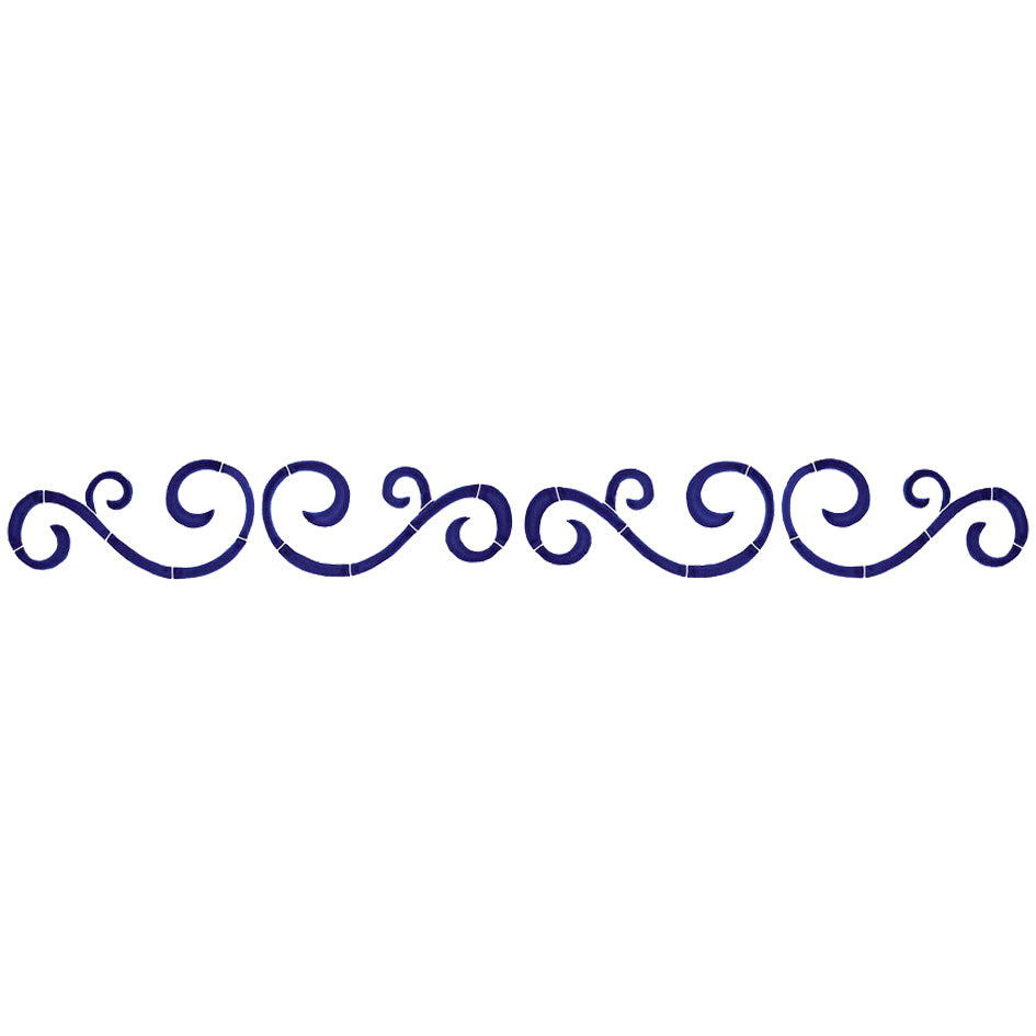 Blue Swirl Step Markers Pool Mosaic – AquaTiles