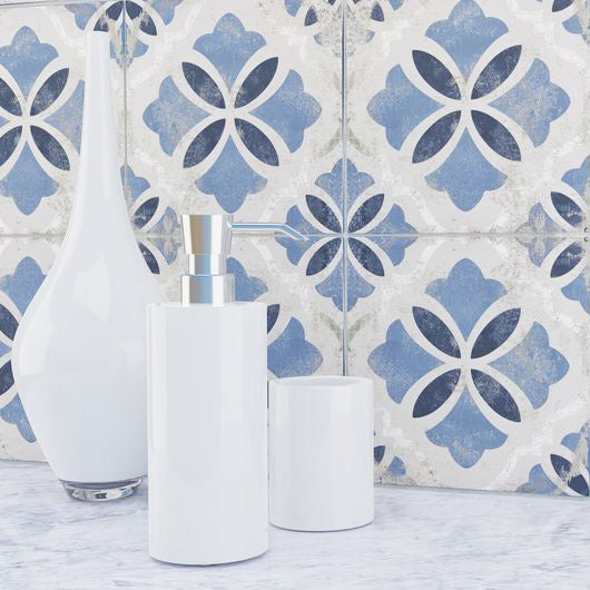 Valencia Blue 9x9 Wall Kitchen Porcelain Tile