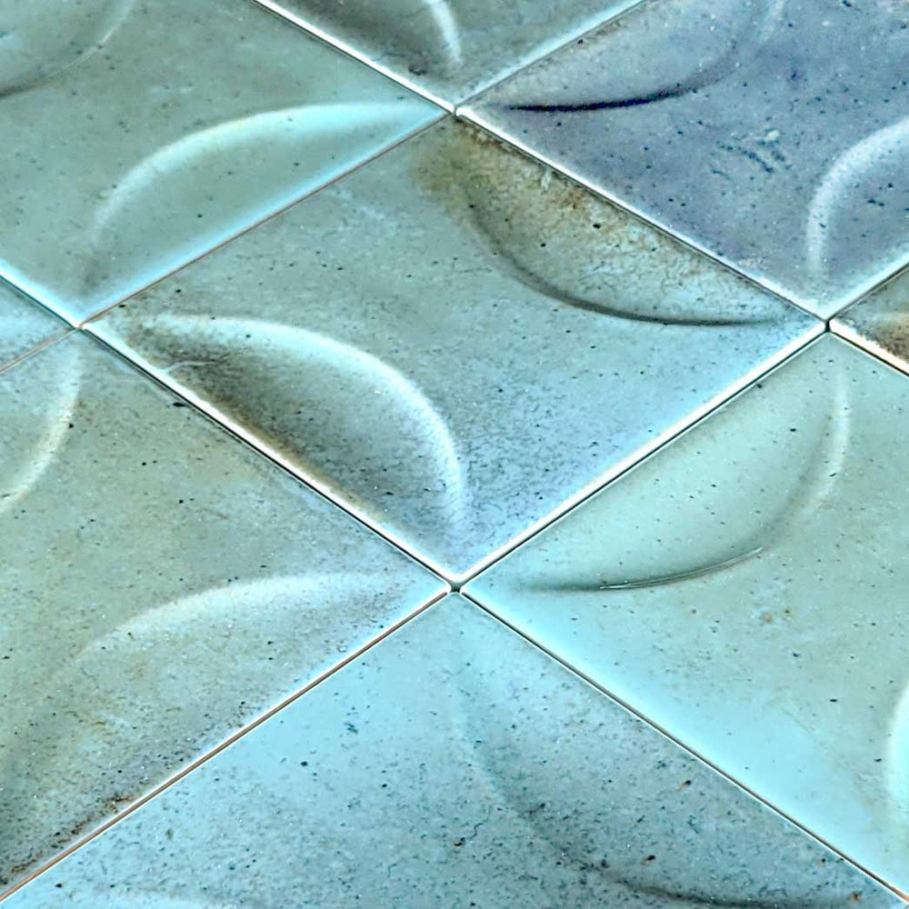 Verdigris 6x6 Porcelain Waterline Pool Tile
