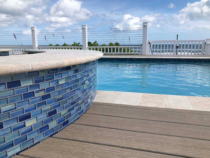 Neptune Seas 1" x 2" Glass Tile