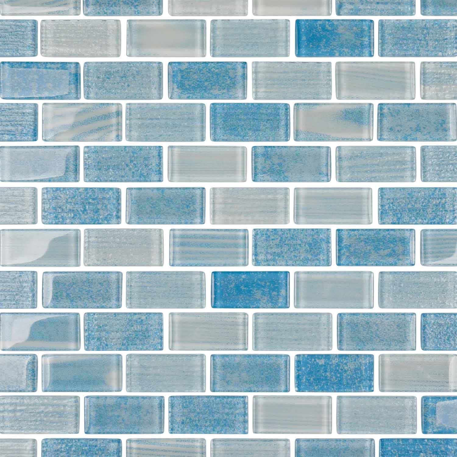 Wave Aqua Blue 1x2 Glass Tile – AquaTiles