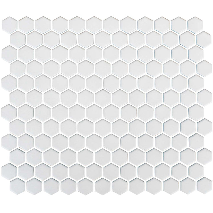 White Matte Hexagon 1x1 Porcelain Tile