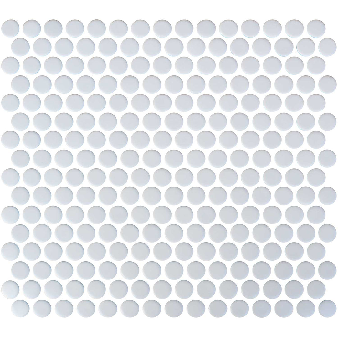 White Penny Round Porcelain Tile Mosaics for Backsplash