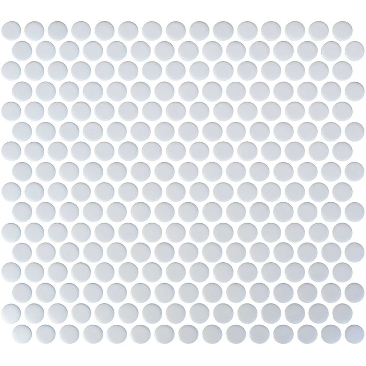 White Penny Round Porcelain Tile Mosaics for Backsplash