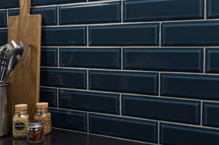 indigo Blue 3x9 Backsplash Subway Ceramic Tile Wall Decor