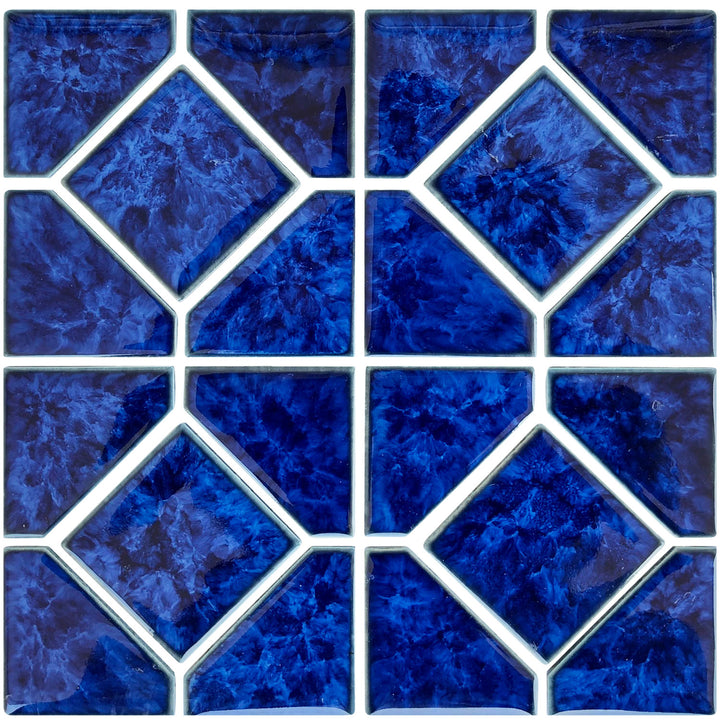 Sapphire Blue 6" x 6" Akron Porcelain Pool Tile