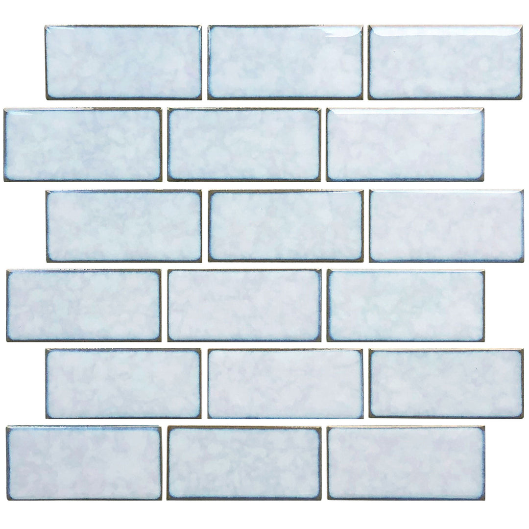 Sea Salt Gray 2x4 Subway Waterline Pool Tile