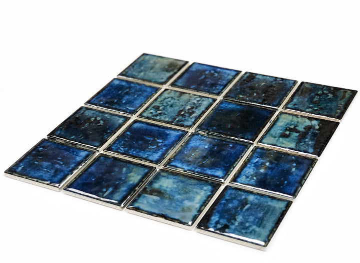 Oyster Blue 3" x 3" Porcelain Pool Tile