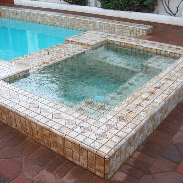 Gold Decorative 6" x 6" Pool Tile