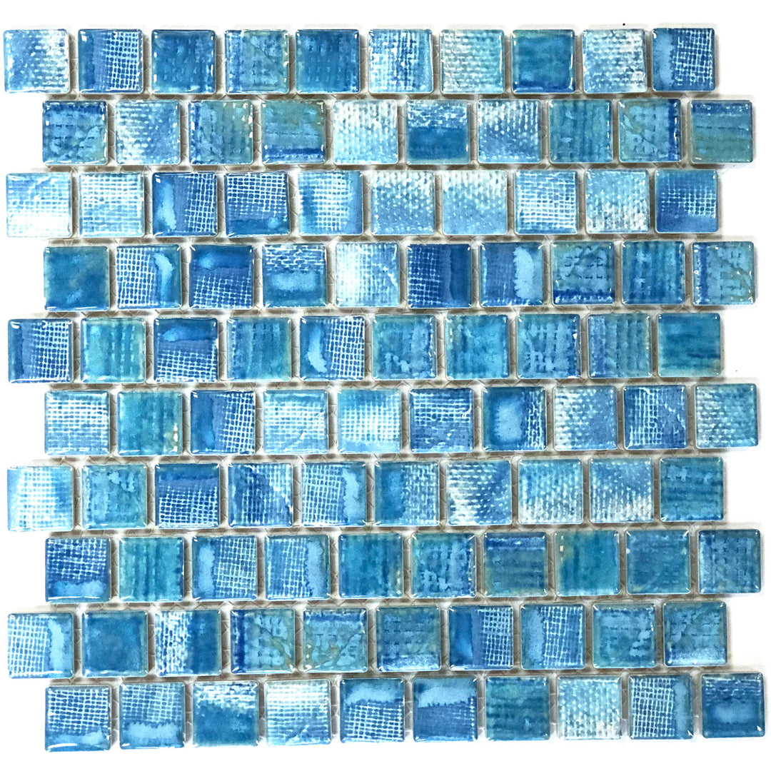 Icy Blue 1x1 Porcelain Waterline Pool Tile